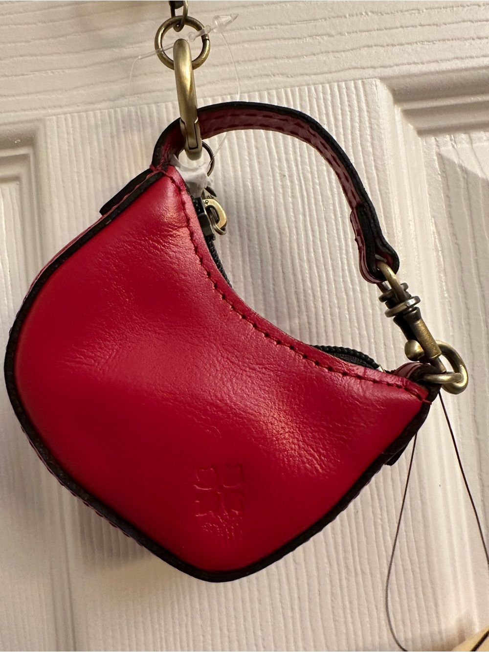 Patricia Nash Red Leather Mini Wristlet Charm